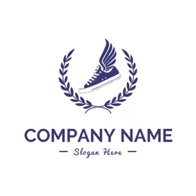 Sneaker Logo Branch and Sneaker Shoe logo design