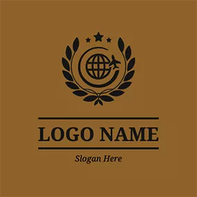 Airline Logo Branch World Airline Passport logo design