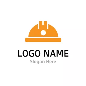 Construction Logo Bright Orange Sunshine logo design