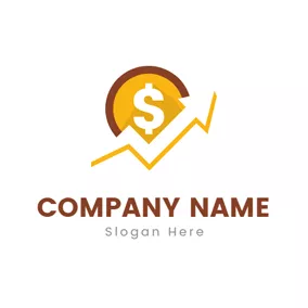 Currency Logo Broken Line and Coin logo design