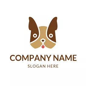Pitbull Logo Brown and Chocolate Bulldog Head logo design
