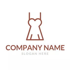 Fashion & Beauty Logo Brown and White Braces Skirt logo design