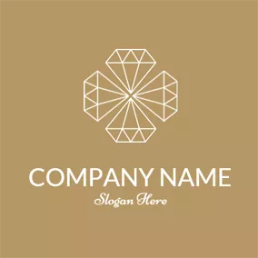 Fashion & Beauty Logo Brown and White Diamond logo design