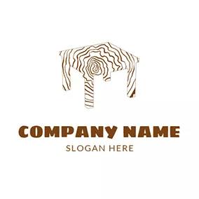 Table Logo Brown and White Table logo design