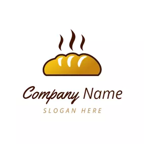 Bakery Logo Brown and Yellow Bread logo design