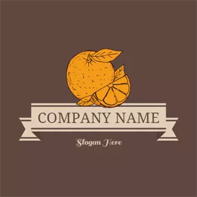 Food & Drink Logo Brown and Yellow Orange logo design