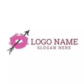 Fashion & Beauty Logo Brown Arrow and Vermilion Border logo design