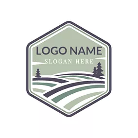 Life Logo Brown Badge and Tree logo design