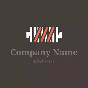 Thread Logo Brown Bobbin and Sewing logo design