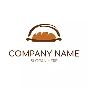 Bread Logo Brown Bread and Tool logo design