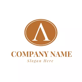 Letter Logo Brown Circle and Letter A logo design
