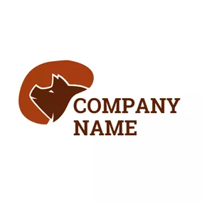 Pig Logo Brown Decoration and Pig Head logo design