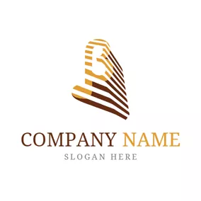 Beta Logo Brown Stripe and Beta logo design