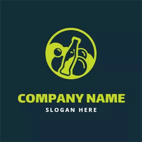 Soda Logo Bubble and Beverage Bottle logo design