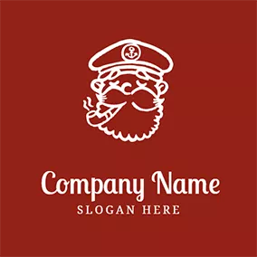 Cap Logo Cartoon and Cute Captain logo design