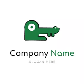 Crocodile Logo Cartoon Crocodile and Key logo design
