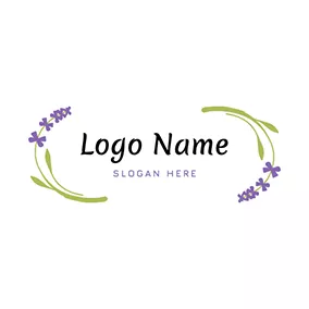 Flower Logo Cartoon Flower Lavender logo design