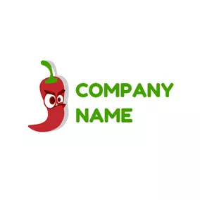 Mexican Restaurant Logo Cartoon Red Spice logo design