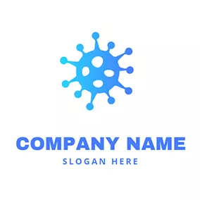 Virus Logo Cell Outline and Virus logo design