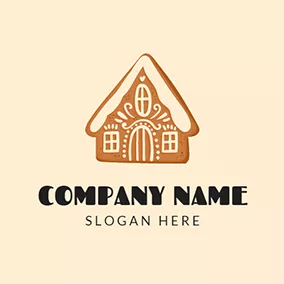 Cake Logo Chocolate and White Cake House logo design