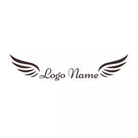 Abstract Logo Chocolate Angel Wing logo design