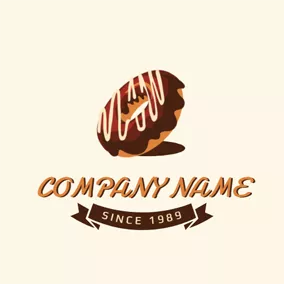 Donuts Logo Chocolate Doughnut Icon logo design