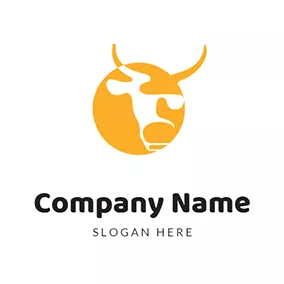 Beef Logo Circle Abstract Beef Logo logo design