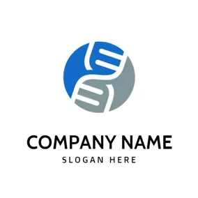 DNA Logo Circle and Abstract Dna Structure logo design