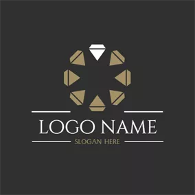 Fashion & Beauty Logo Circle and Abundant Precious Diamond logo design
