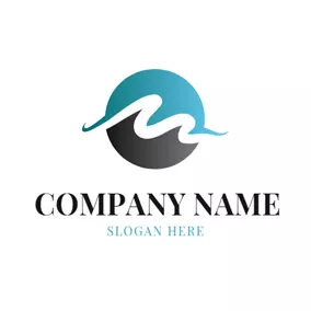 Logo Alphabet Circle and Alphabet M logo design