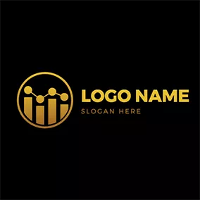 Graph Logo Circle and Bar Graph logo design