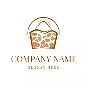 Handbag Logo Circle and Beautiful Leather Bag logo design