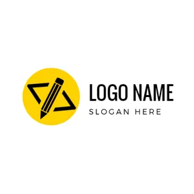 Science & Technology Logo Circle and Code Symbol logo design