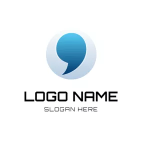 Comma Logo Circle and Comma Symbol logo design
