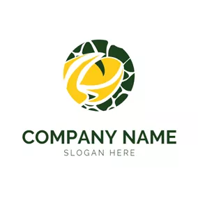 Crocodile Logo Circle and Eye Icon logo design