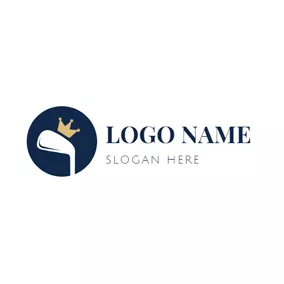 Golf Logo Circle and Flat Golf Bat logo design