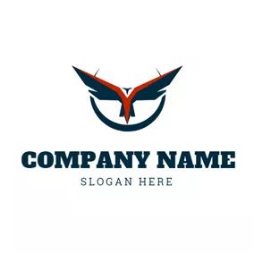 Abstract Logo Circle and Fly Eagle logo design
