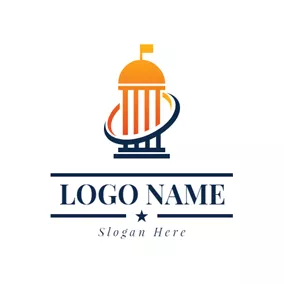 Government Logo Circle and Government Building logo design
