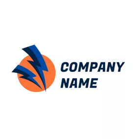 Bolt Logo Circle and Lightning Bolt logo design