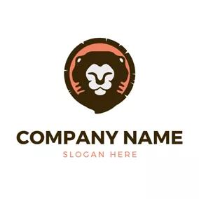 獅子Logo Circle and Lovely Lion logo design