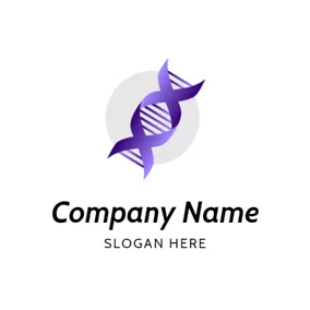 Laboratory Logo Circle and Molecular Structure logo design