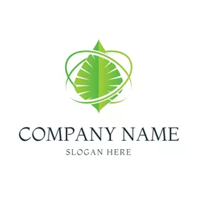 Nature Logo Circle and Nature Leaf logo design