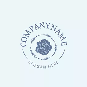 Rose Logo Circle and Pastel Rose logo design