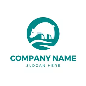 Polar Bear Logo Circle and Polar Bear logo design