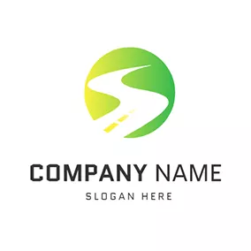 Road Logo Circle and Road logo design