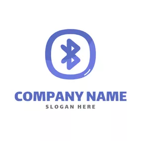 Bluetooth Logo Circle and Simple Bluetooth logo design