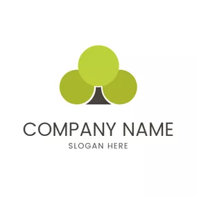 Emblem Logo Circle and Tree Trunk logo design