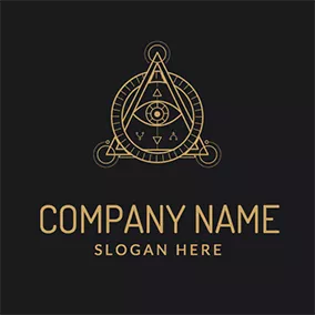 Alchemy Logo Circle and Triangle Eye Alchemy Logo logo design