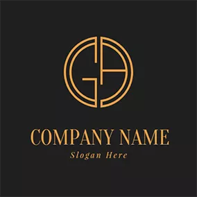 Ga Logo Circle and Unique Letter G A logo design