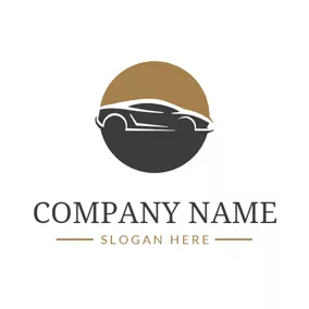 Car & Auto Logo Circle and White Car logo design